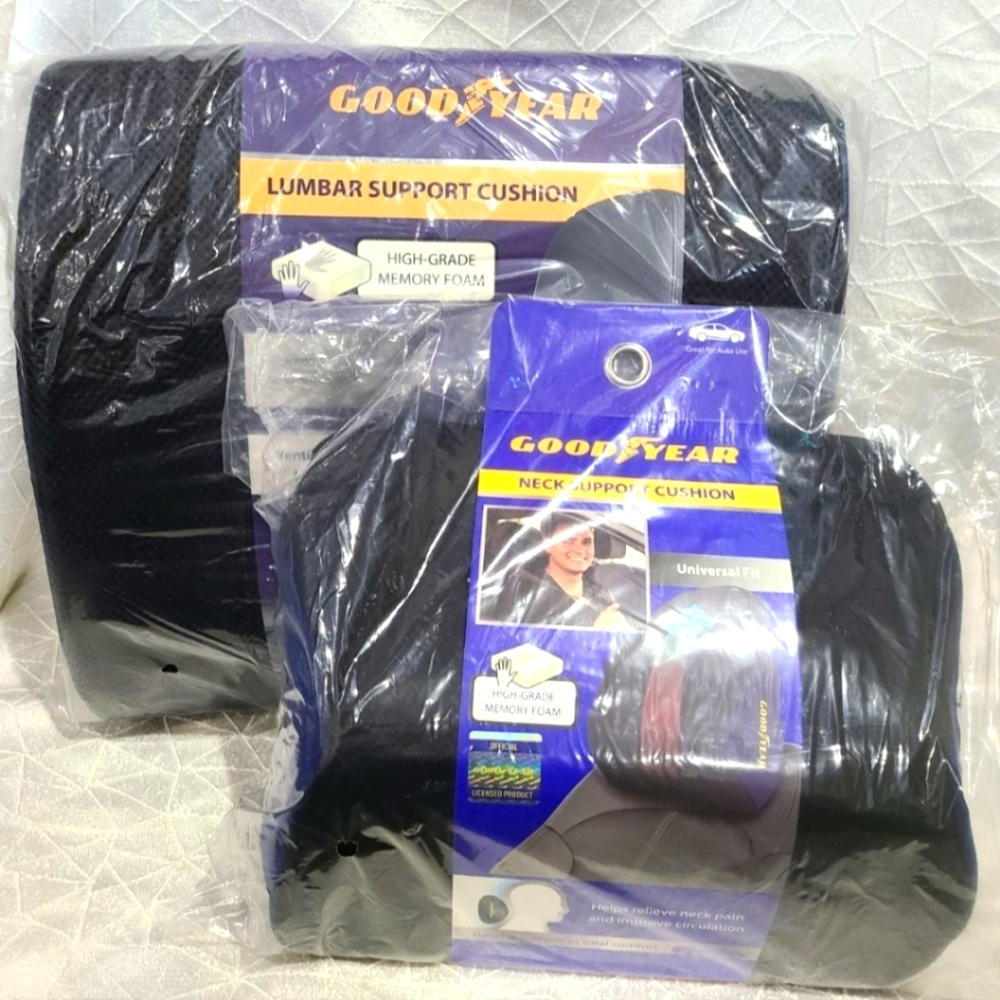 COPY - Goodyear Car pillows and Back Support pillow set